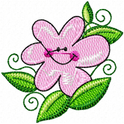 Flowers And Tree Embroidery Design 5